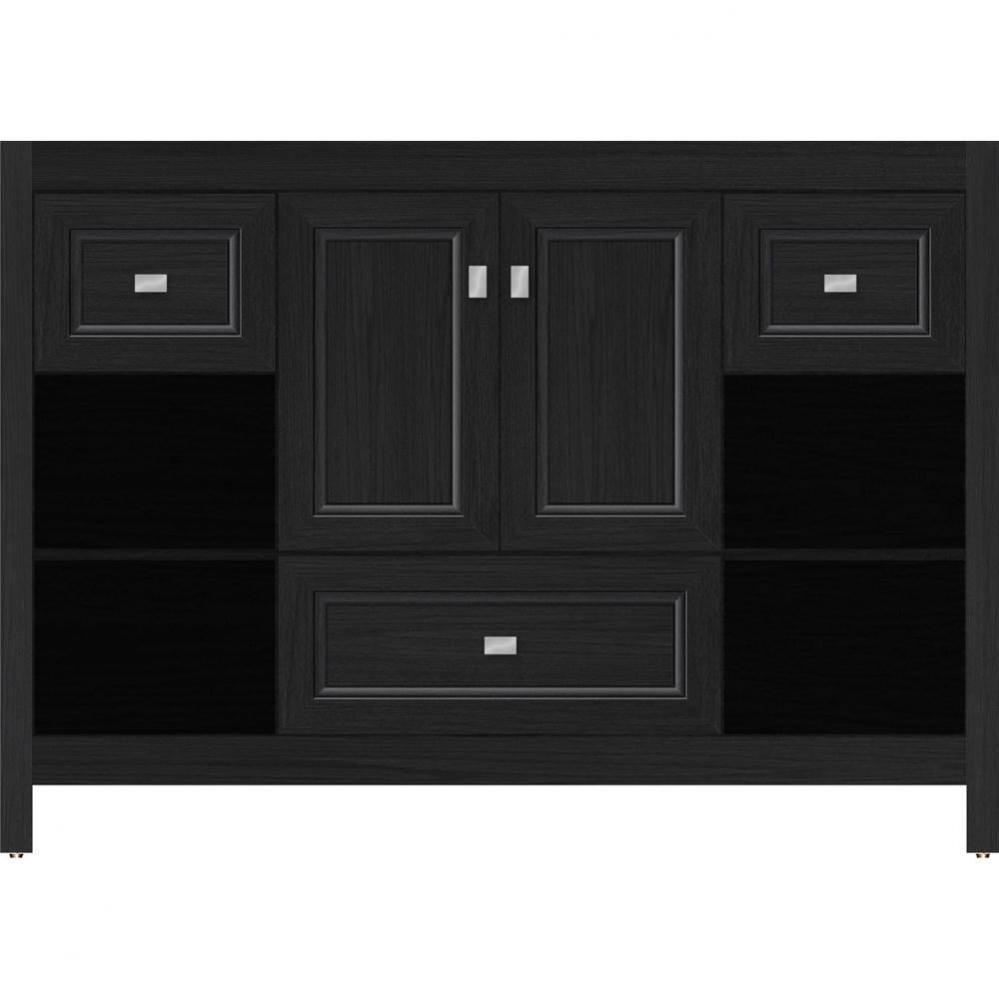 48 X 18.5 X 34.5 Alki Cafe Vanity Ogee Miter Midnight Oak Sb