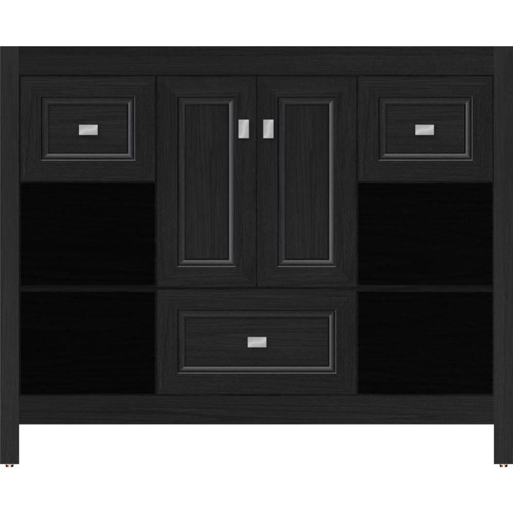 42 X 18.5 X 34.5 Alki Cafe Vanity Ogee Miter Midnight Oak Sb