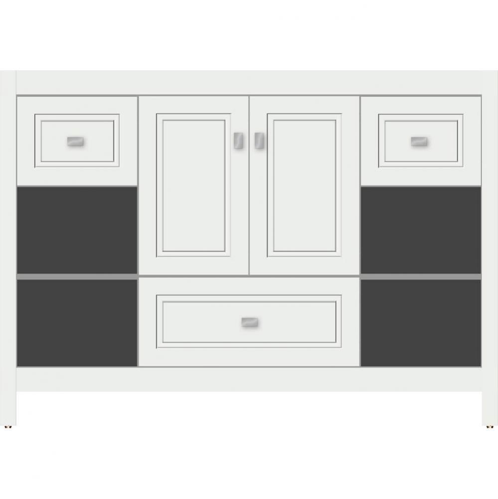 48 X 21 X 34.5 Alki Cafe Vanity Ogee Miter Powder Grey Sb