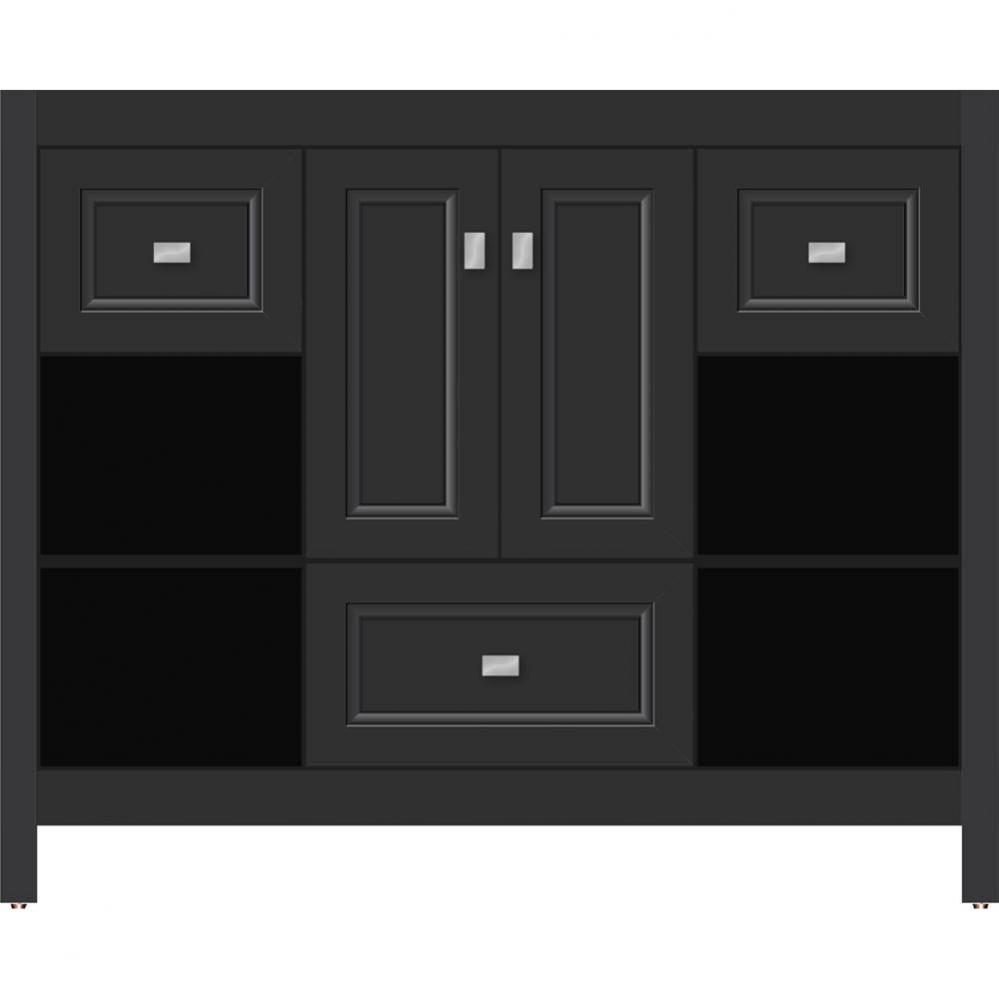 42 X 21 X 34.5 Alki Cafe Vanity Ogee Miter Sat Black Sb