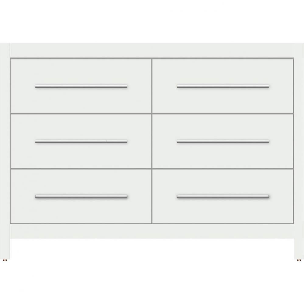 48 X 21 X 34.5 Belltown Vanity Slab Powder Grey 6 Drw