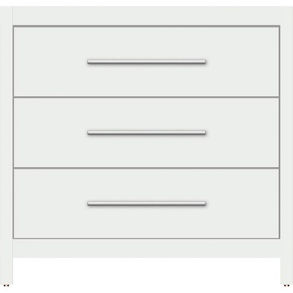 36 X 21 X 34.5 Belltown Vanity Slab Powder Grey 3 Drw