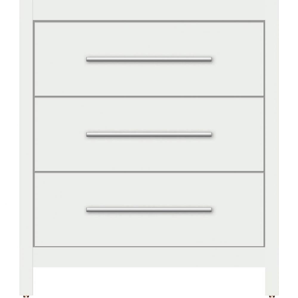 30 X 21 X 34.5 Belltown Vanity Slab Powder Grey 3 Drw
