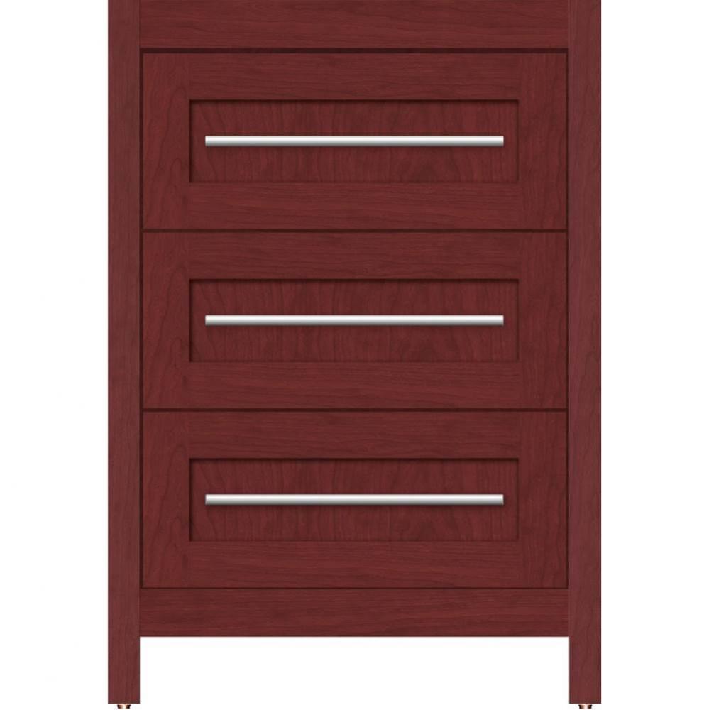 24 X 21 X 34.5 Belltown Vanity Shaker Dk Cherry 3 Drw