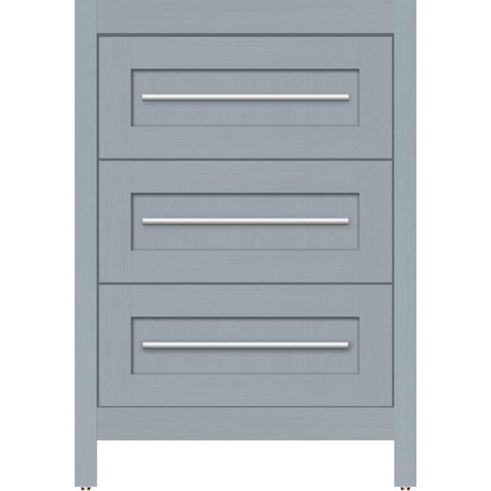 24 X 21 X 34.5 Belltown Vanity Shaker Silver Oak 3 Drw