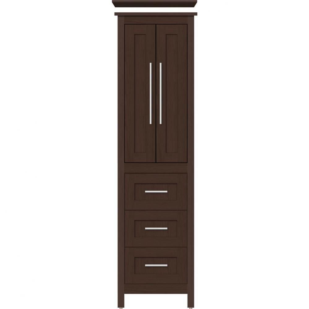 19.5 X 18.5 X 70 Belltown Linen Shaker Choc Oak