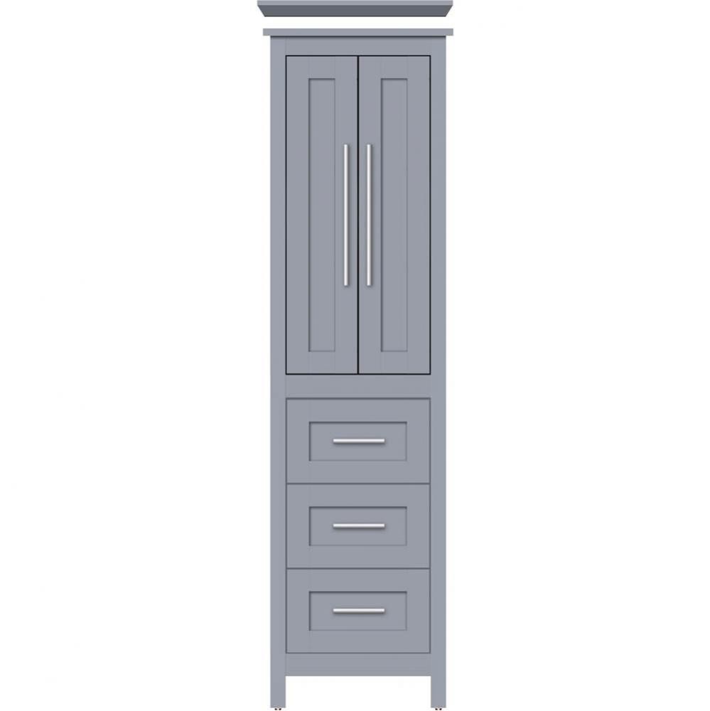 19.5 X 21 X 70 Belltown Linen Shaker Sat Silver