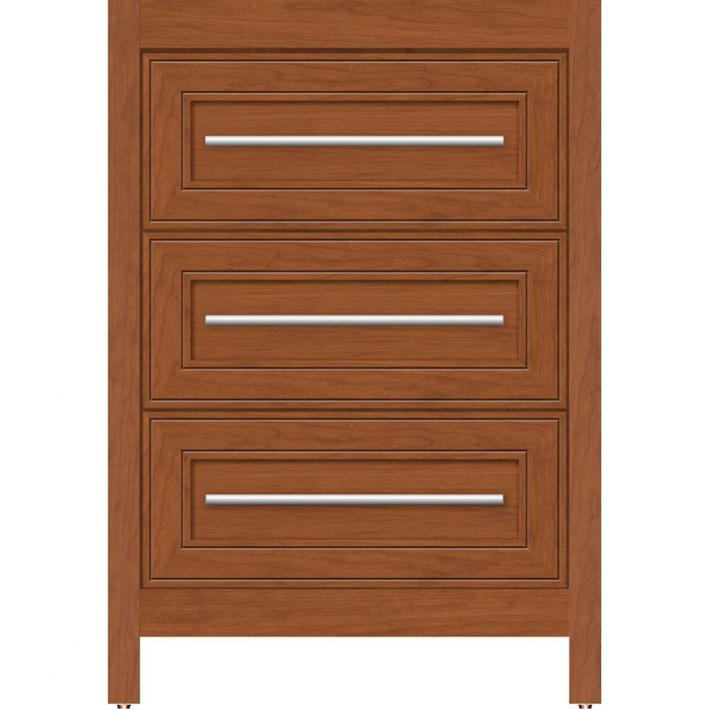 24 X 21 X 34.5 Belltown Vanity Deco Miter Cinn Cherry 3 Drw