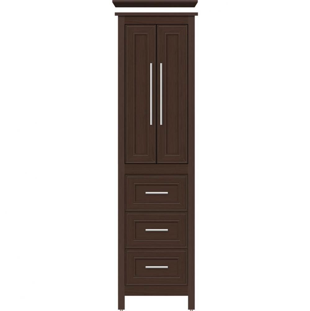 19.5 X 18.5 X 70 Belltown Linen Deco Miter Choc Oak
