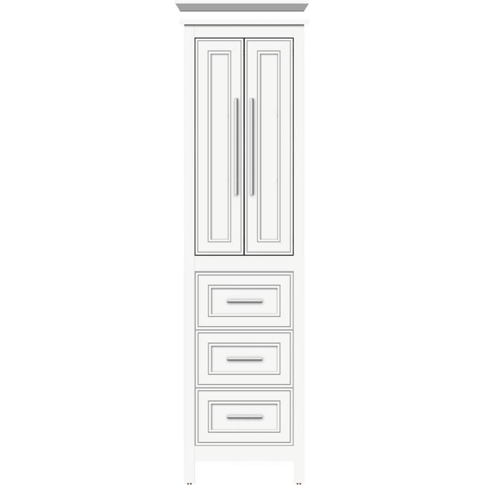 19.5 X 18.5 X 70 Belltown Linen Deco Miter Sat White
