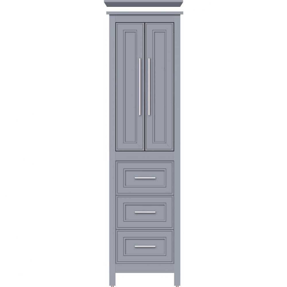 19.5 X 18.5 X 70 Belltown Linen Deco Miter Sat Silver