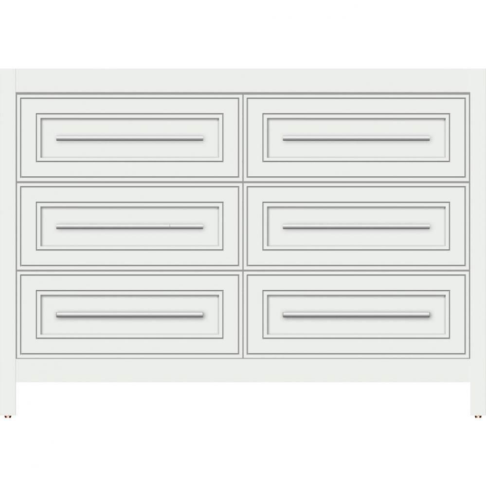 48 X 18.5 X 34.5 Belltown Vanity Deco Miter Powder Grey 6 Drw