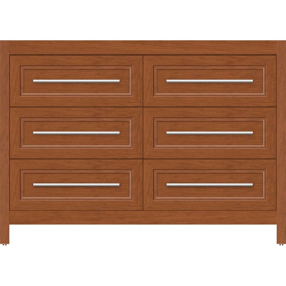 48 X 18.5 X 34.5 Belltown Vanity Ogee Miter Cinn Cherry 6 Drw