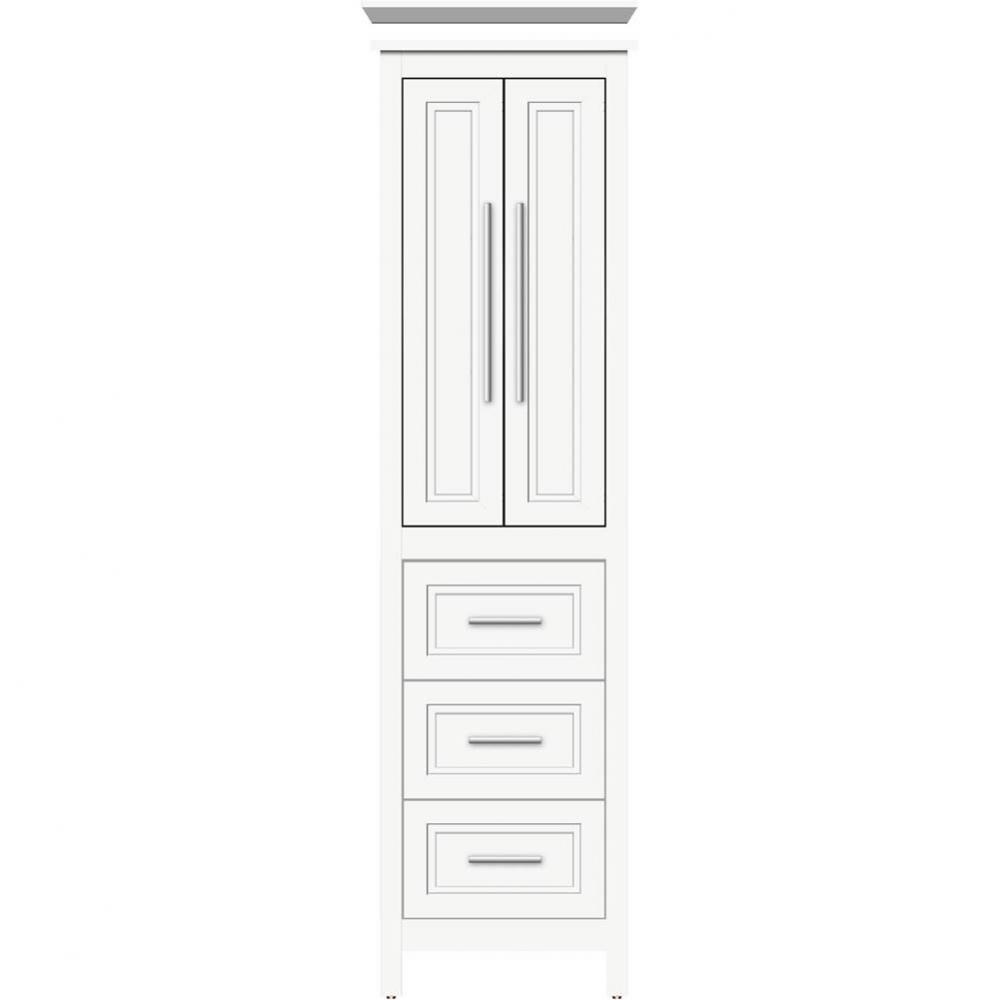19.5 X 21 X 70 Belltown Linen Ogee Miter Sat White