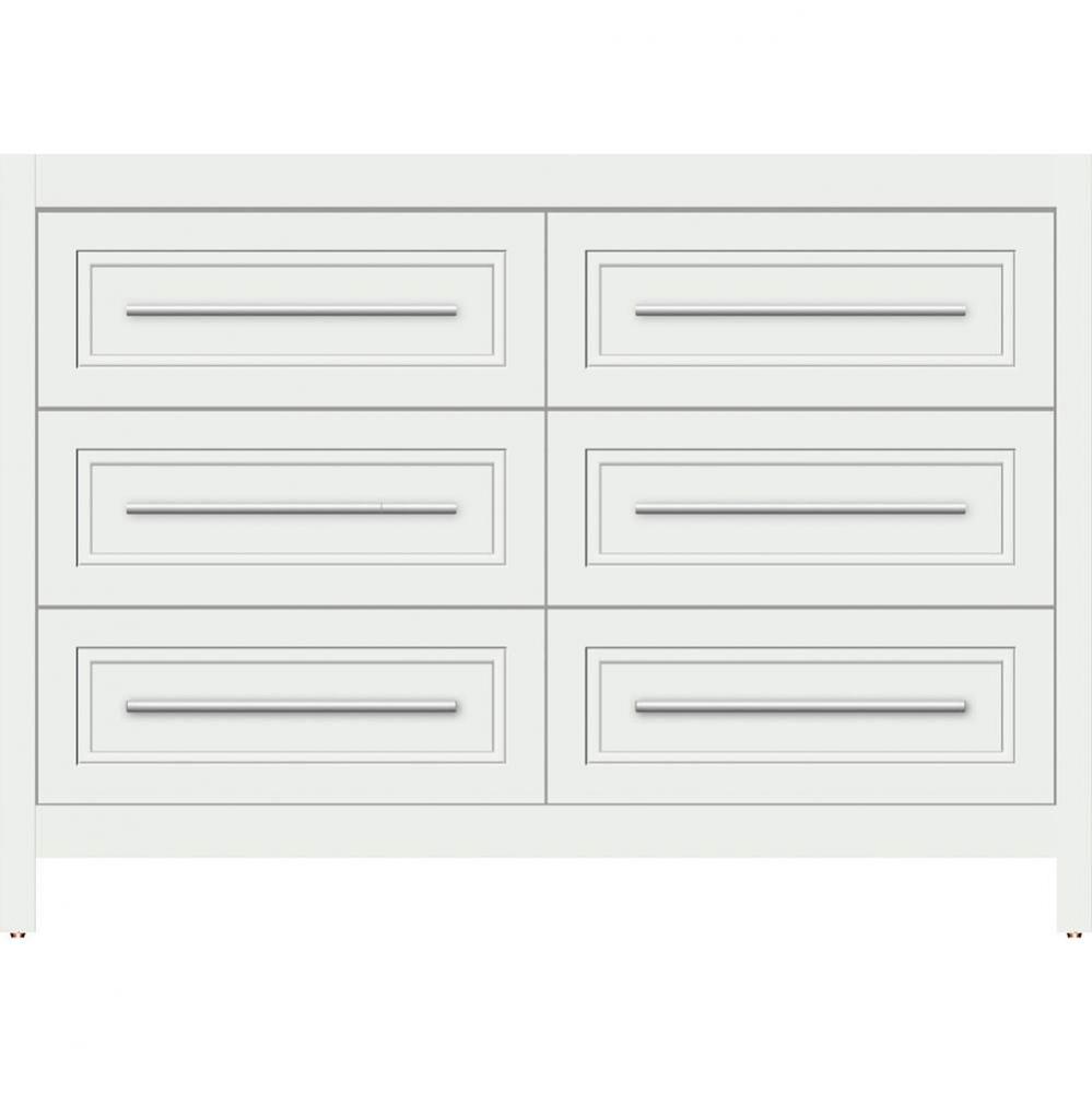 48 X 18.5 X 34.5 Belltown Vanity Ogee Miter Powder Grey 6 Drw