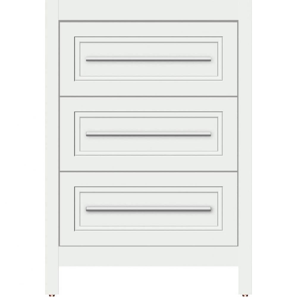 24 X 18.5 X 34.5 Belltown Vanity Ogee Miter Powder Grey 3 Drw