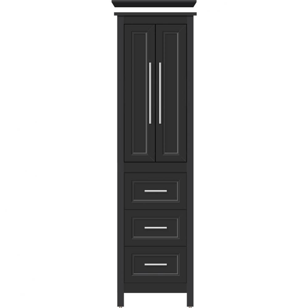 19.5 X 18.5 X 70 Belltown Linen Ogee Miter Sat Black
