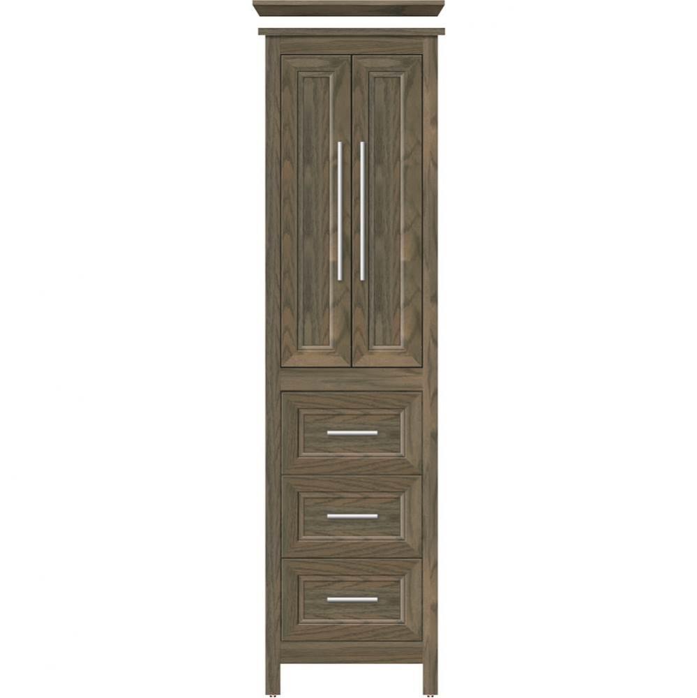 19.5 X 21 X 70 Belltown Linen Ogee Miter Dusky Oak