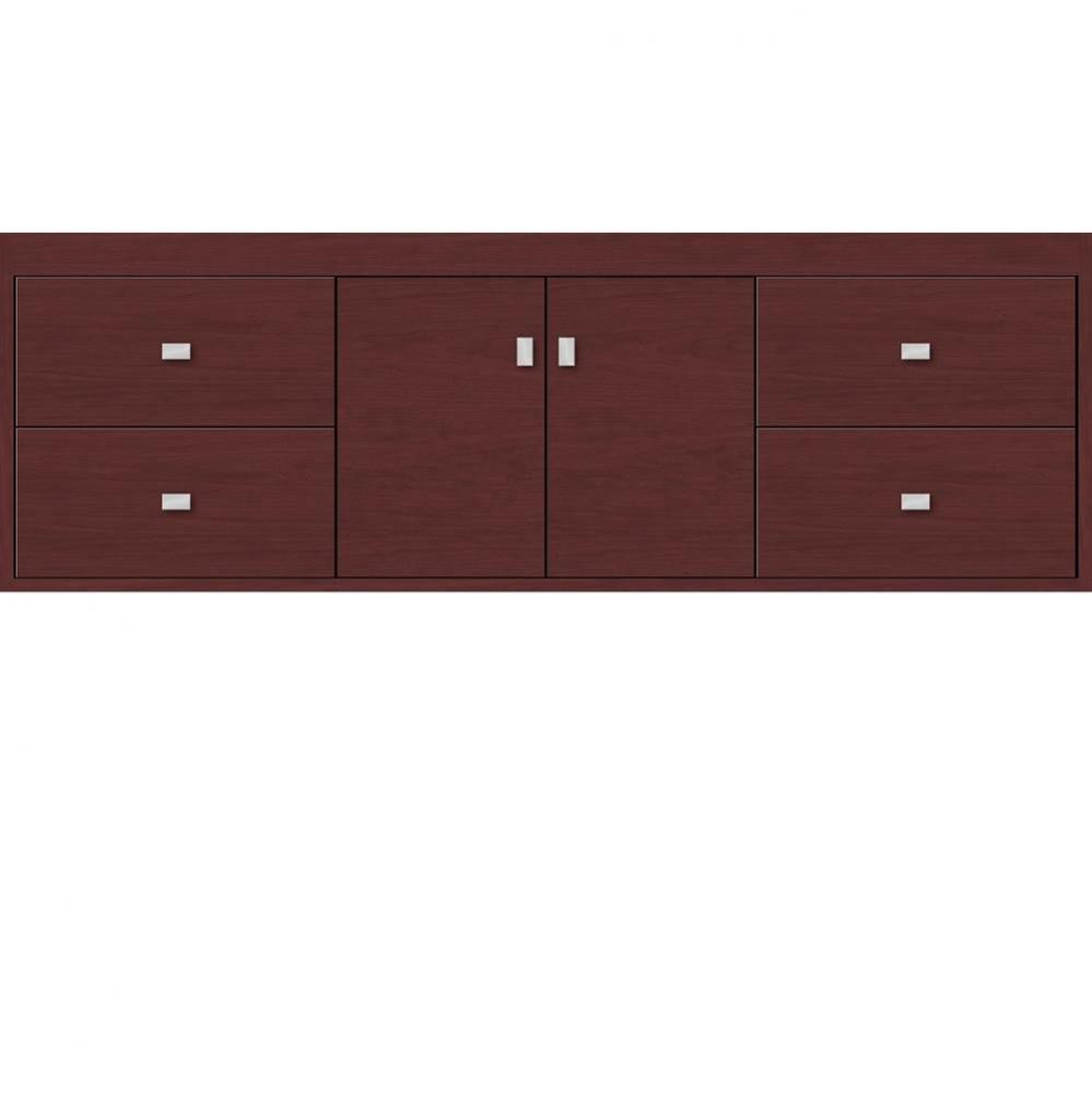 60 X 21 X 19.75 Sodo Inset Wall Mount Vanity Slab Dk Cherry Sb