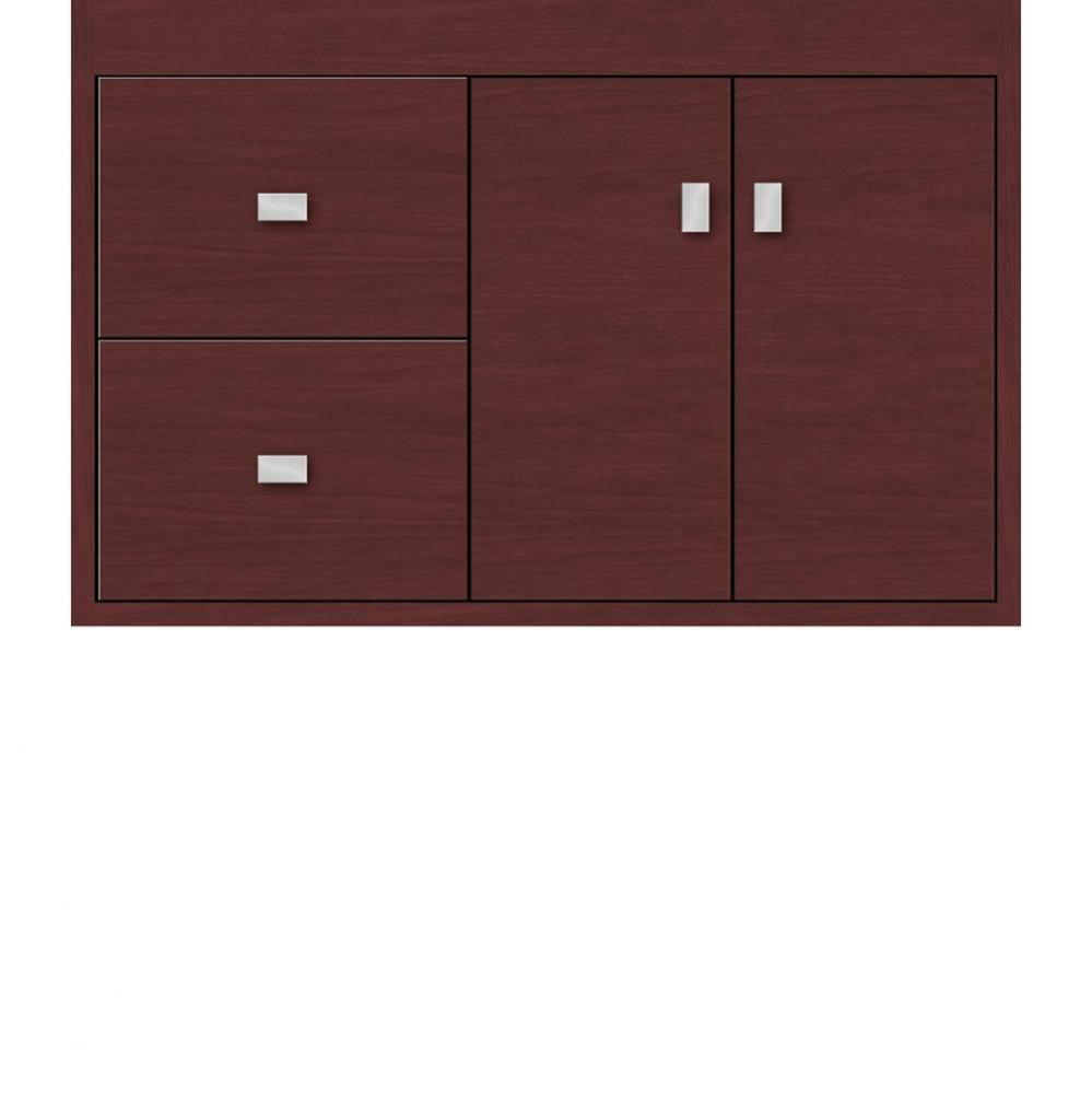 30 X 18.5 X 19.75 Sodo Inset Wall Mount Vanity Slab Dk Cherry Lh