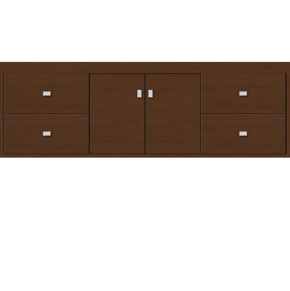 60 X 18.5 X 19.75 Sodo Inset Wall Mount Vanity Slab Pecan Cherry Sb