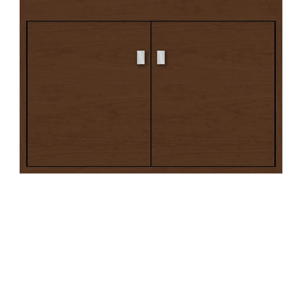 30 X 18.5 X 19.75 Sodo Inset Wall Mount Vanity Slab Pecan Cherry Std