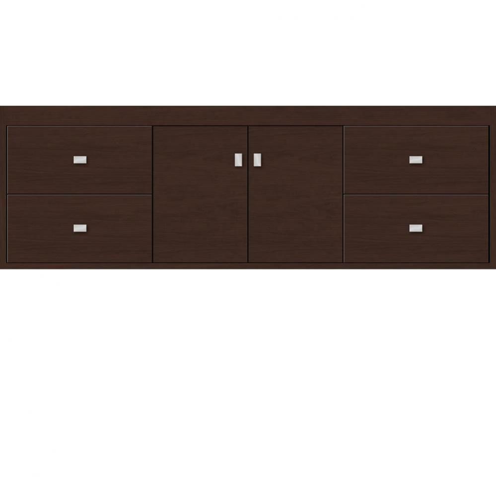 60 X 18.5 X 19.75 Sodo Inset Wall Mount Vanity Slab Choc Cherry Sb