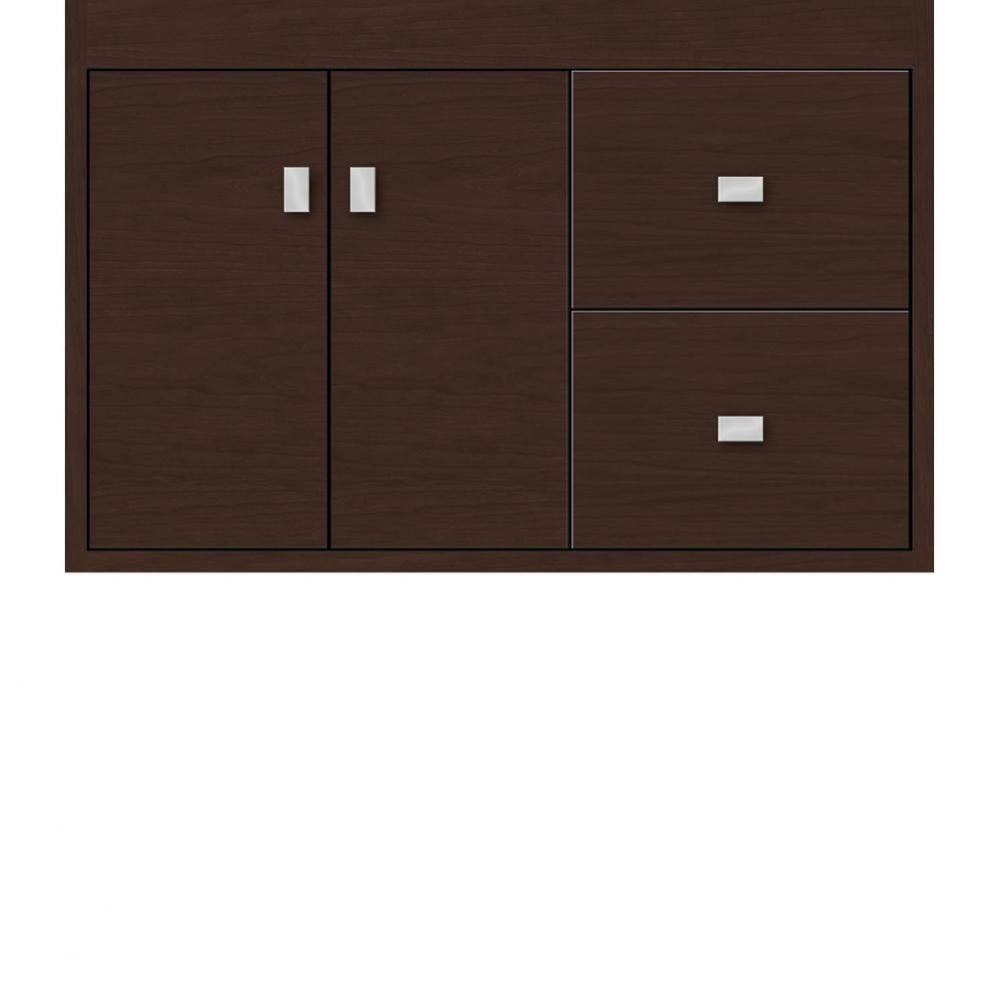 30 X 21 X 19.75 Sodo Inset Wall Mount Vanity Slab Choc Cherry Rh