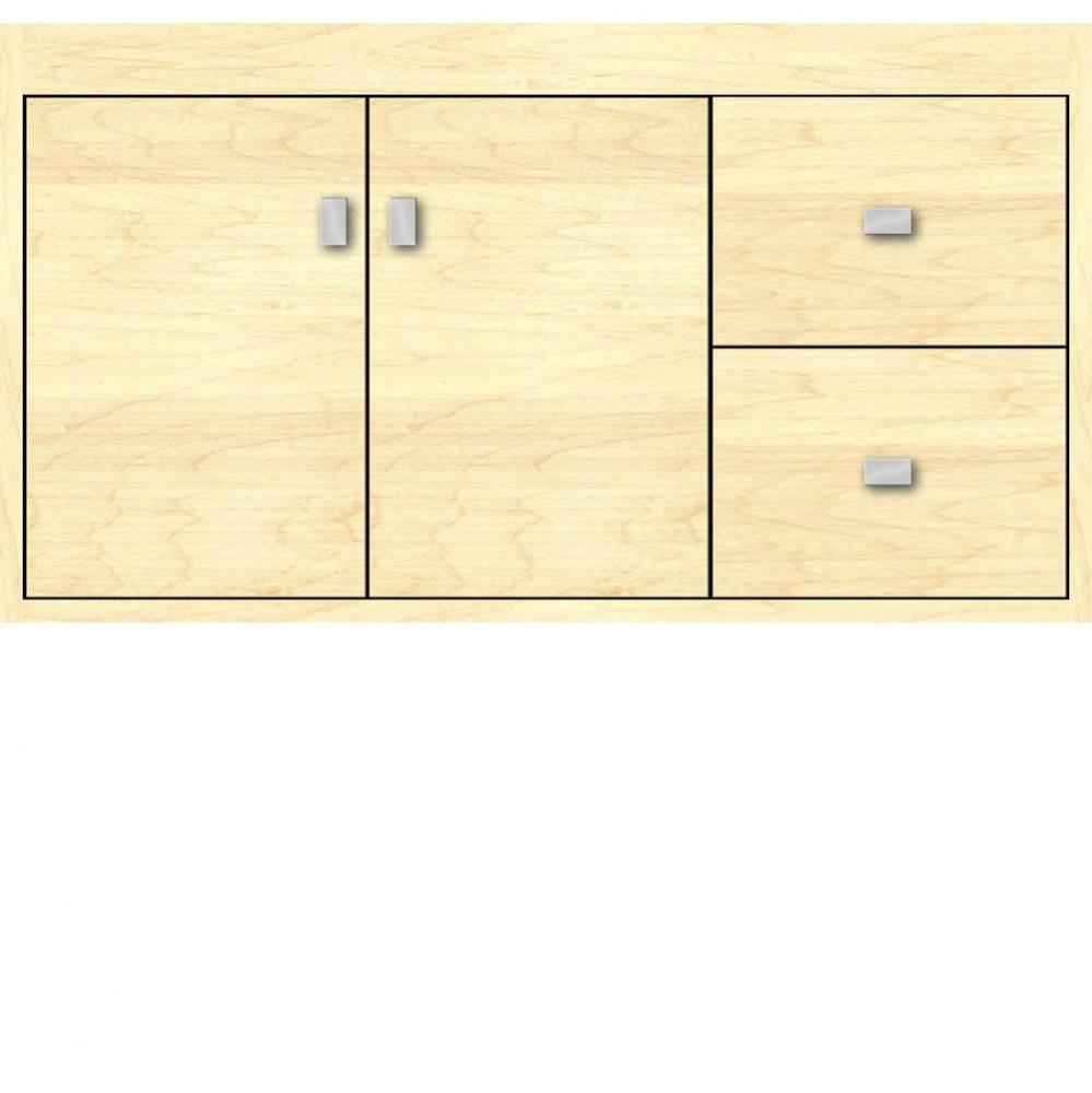 36 X 21 X 19.75 Sodo Inset Wall Mount Vanity Slab Nat Maple Rh