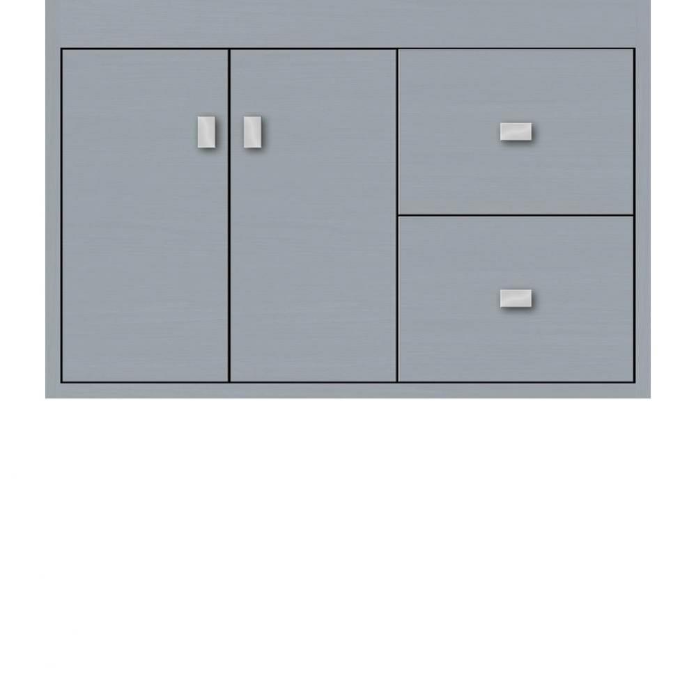 30 X 21 X 19.75 Sodo Inset Wall Mount Vanity Slab Silver Oak Rh