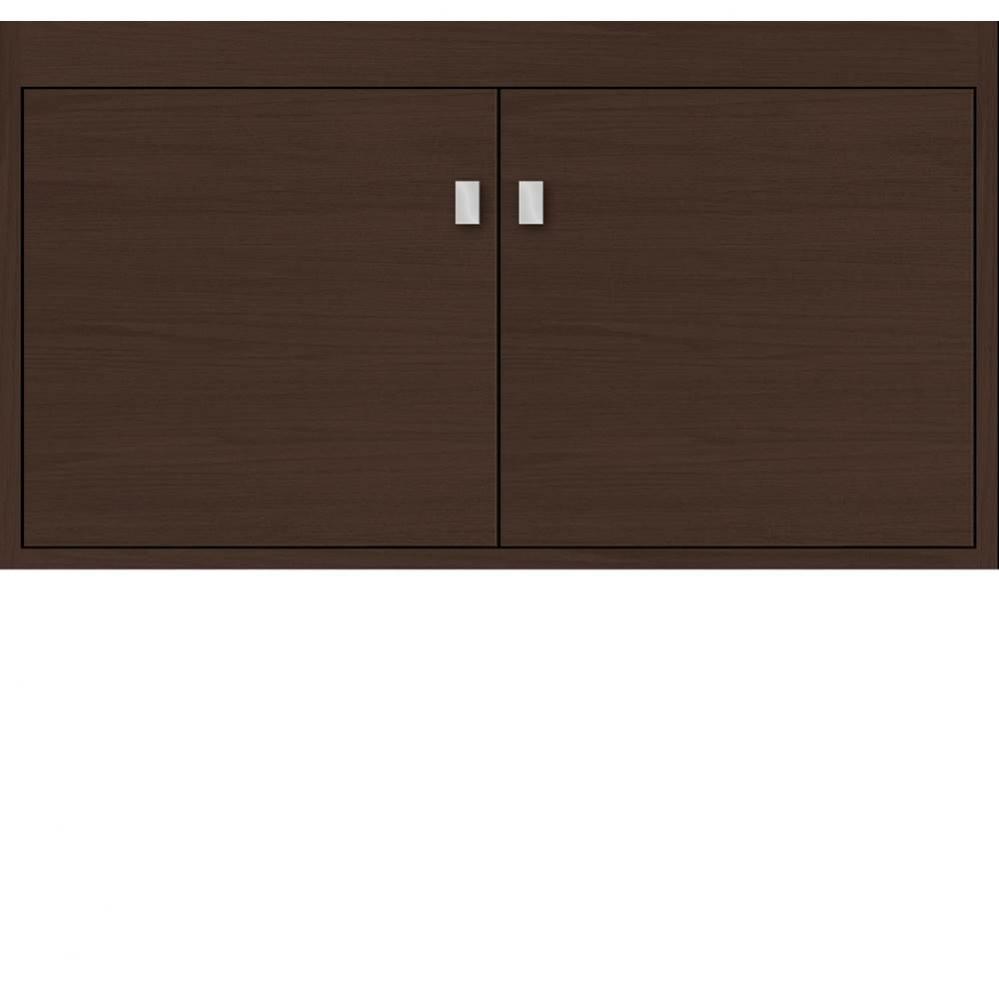 36 X 18.5 X 19.75 Sodo Inset Wall Mount Vanity Slab Choc Oak Std