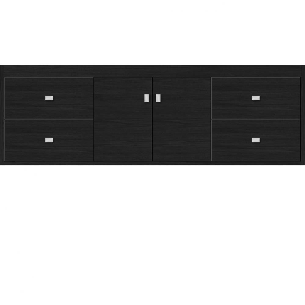 60 X 18.5 X 19.75 Sodo Inset Wall Mount Vanity Slab Midnight Oak Sb