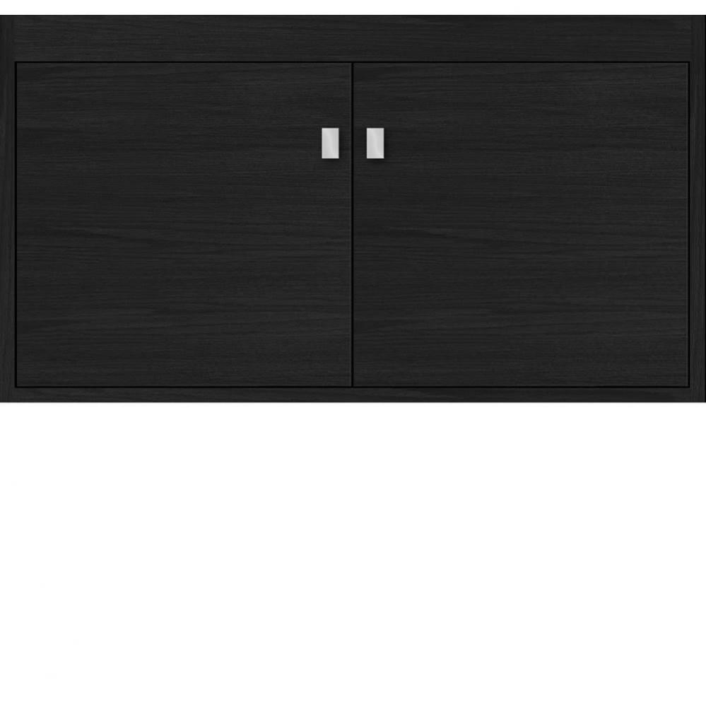 36 X 18.5 X 19.75 Sodo Inset Wall Mount Vanity Slab Midnight Oak Std