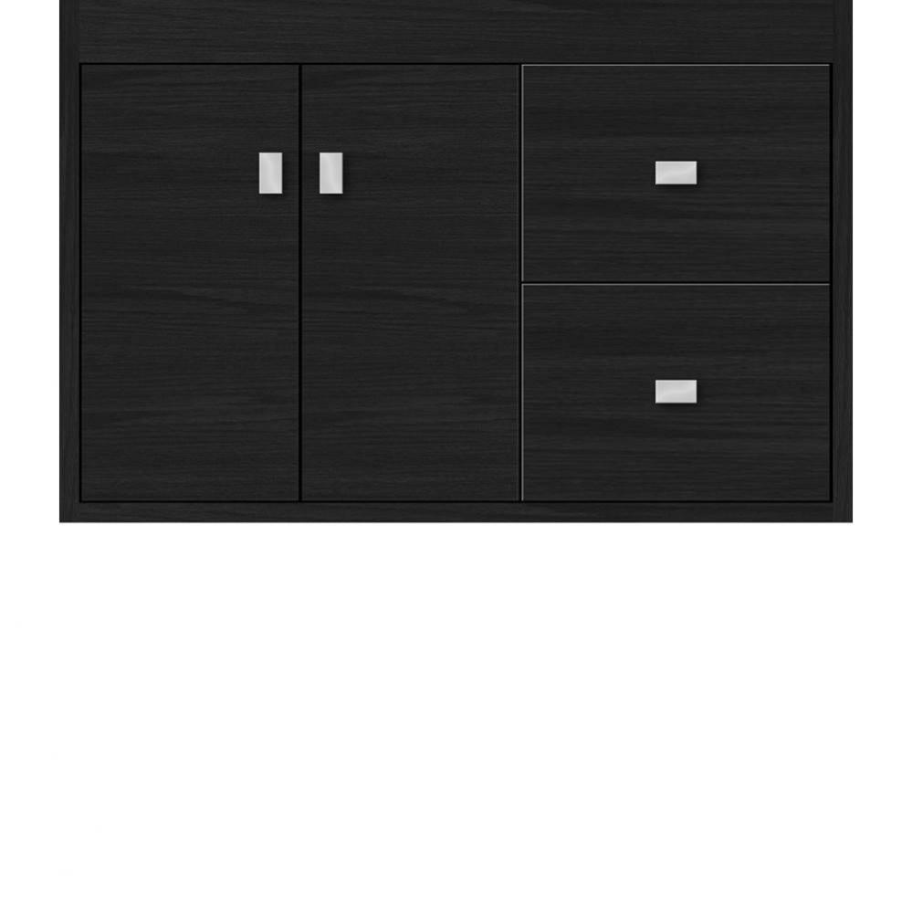 30 X 18.5 X 19.75 Sodo Inset Wall Mount Vanity Slab Midnight Oak Rh