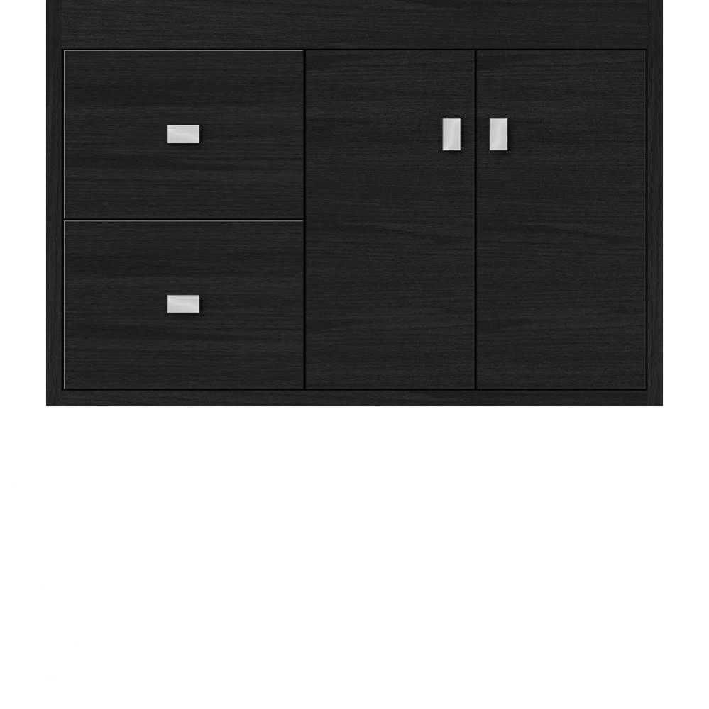 30 X 21 X 19.75 Sodo Inset Wall Mount Vanity Slab Midnight Oak Lh