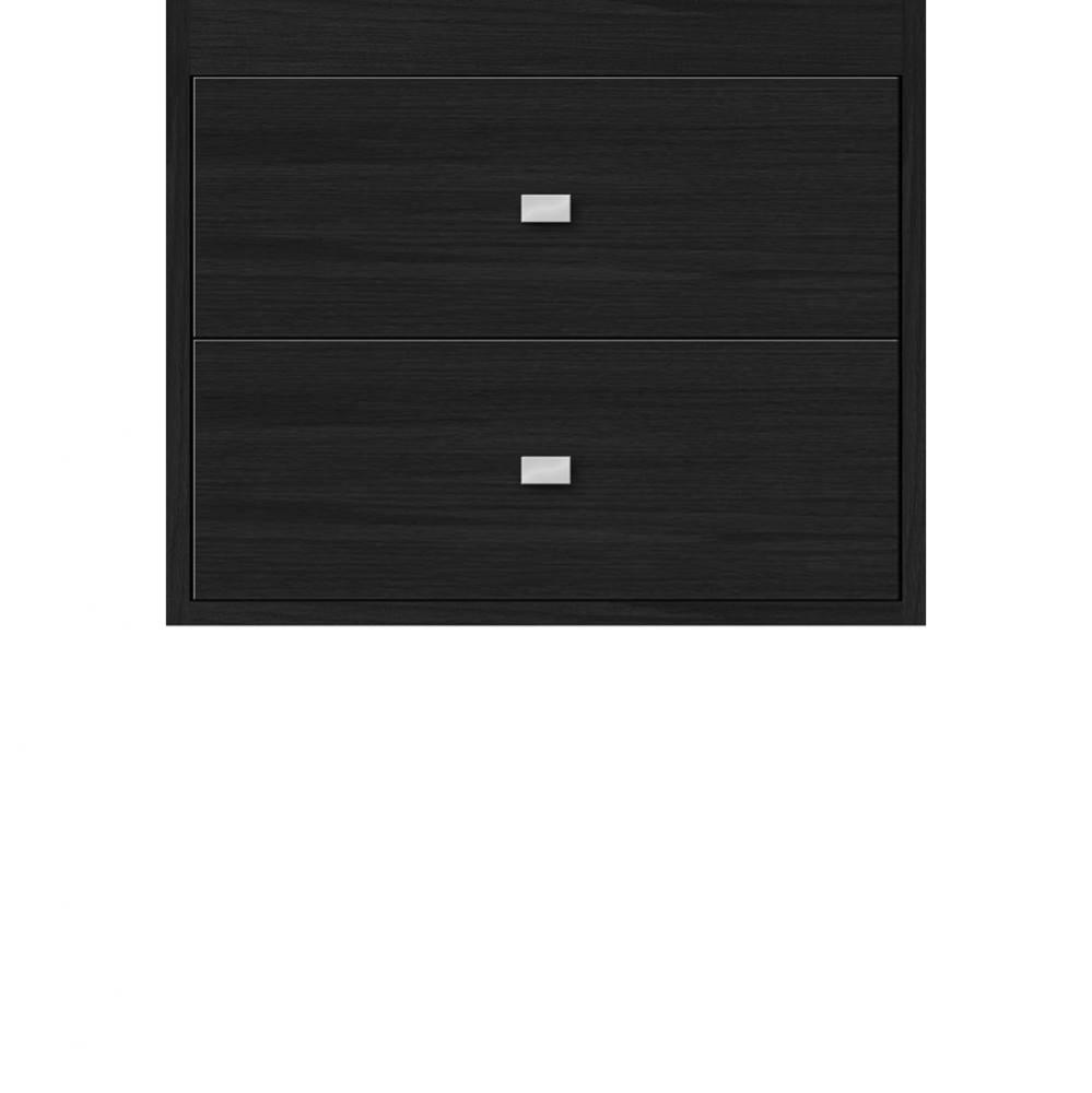 24 X 18.5 X 19.75 Sodo Inset Wall Mount Drw Bank Slab Midnight Oak