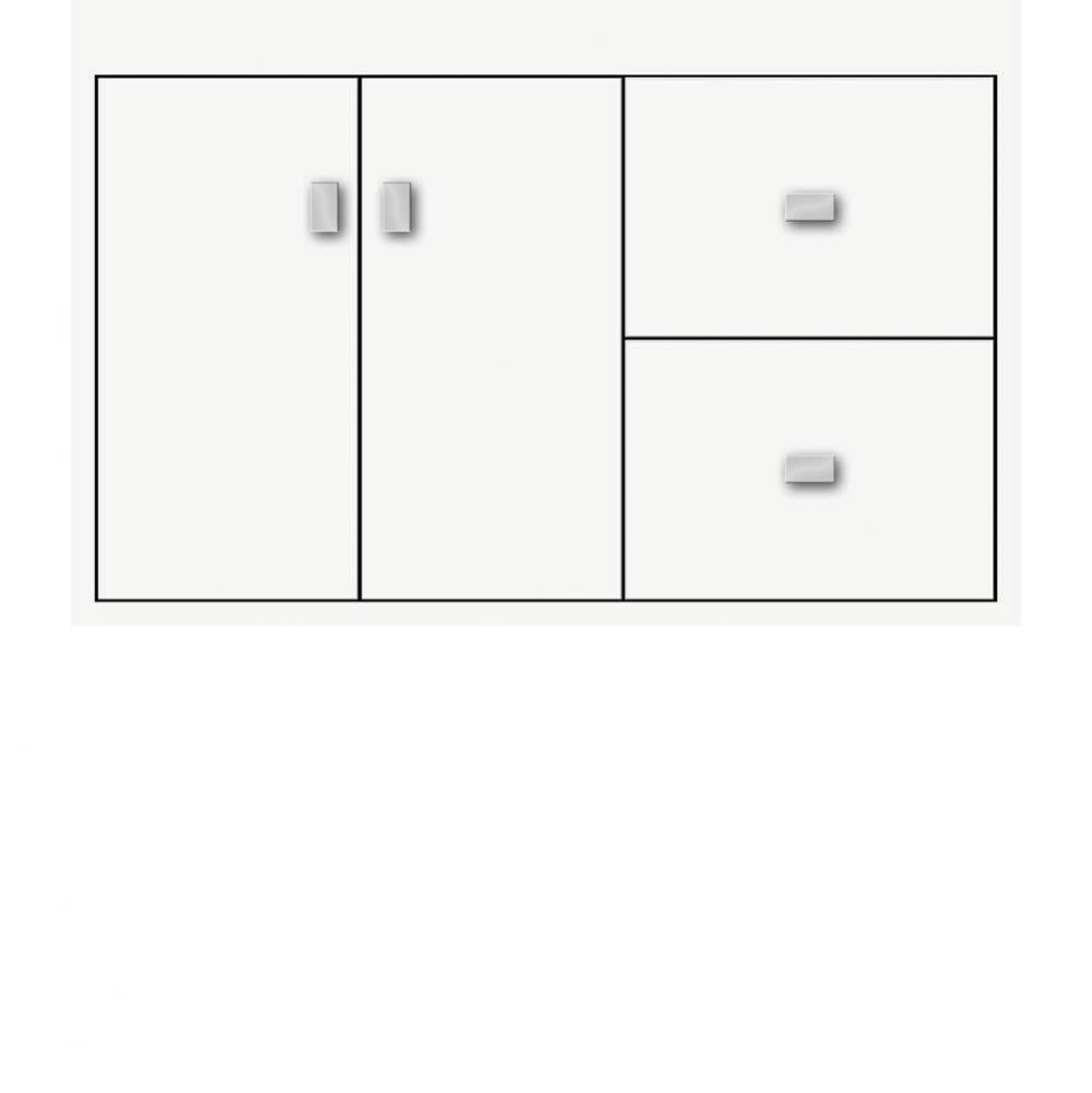 30 X 21 X 19.75 Sodo Inset Wall Mount Vanity Slab Sat White Rh