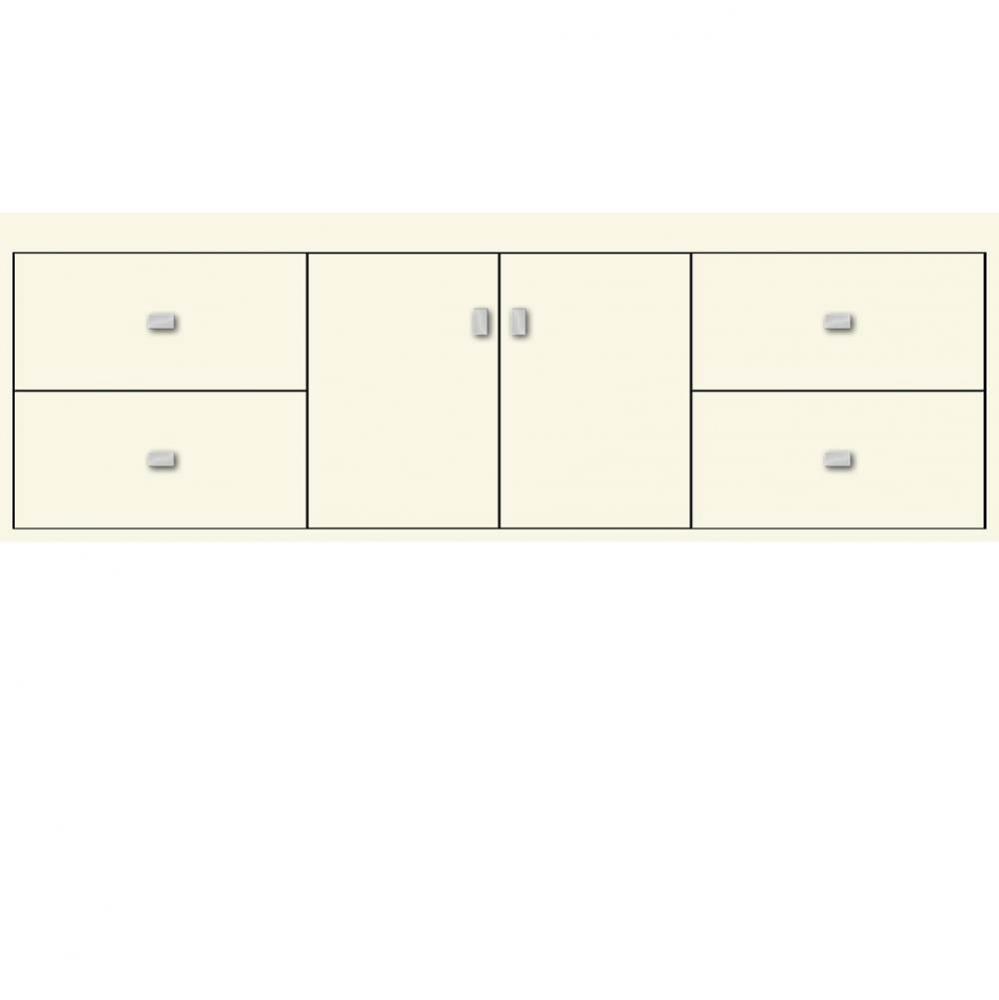 60 X 18.5 X 19.75 Sodo Inset Wall Mount Vanity Slab Sat Biscuit Sb