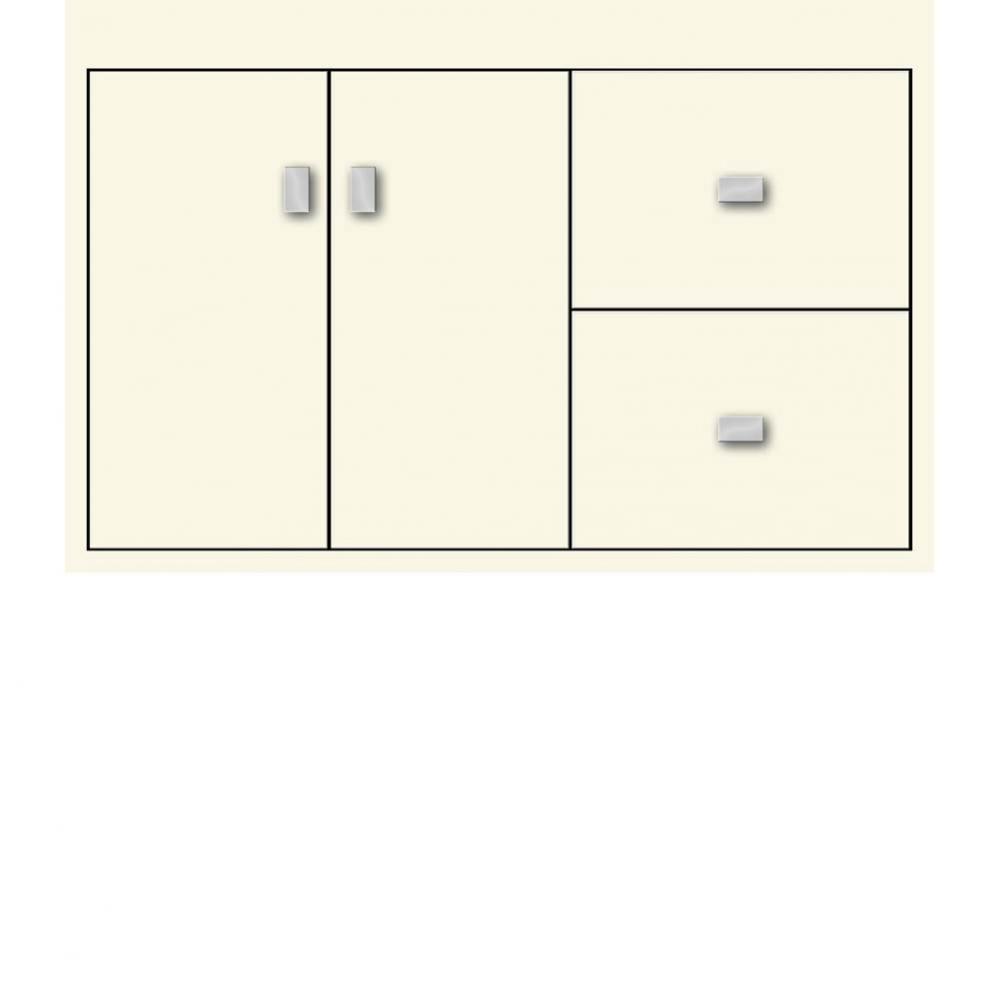 30 X 18.5 X 19.75 Sodo Inset Wall Mount Vanity Slab Sat Biscuit Rh