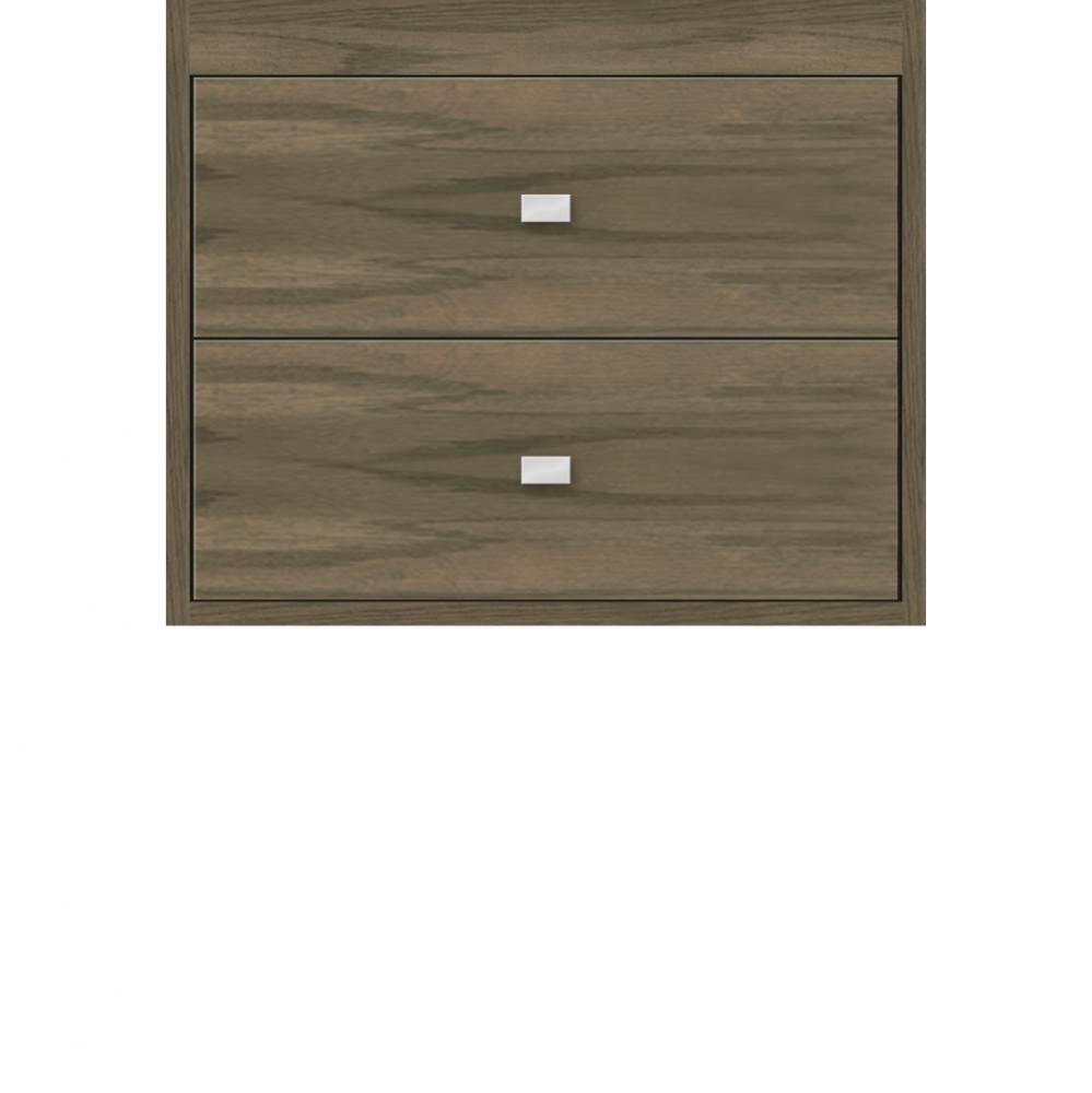 24 X 18.5 X 19.75 Sodo Inset Wall Mount Drw Bank Slab Dusky Oak