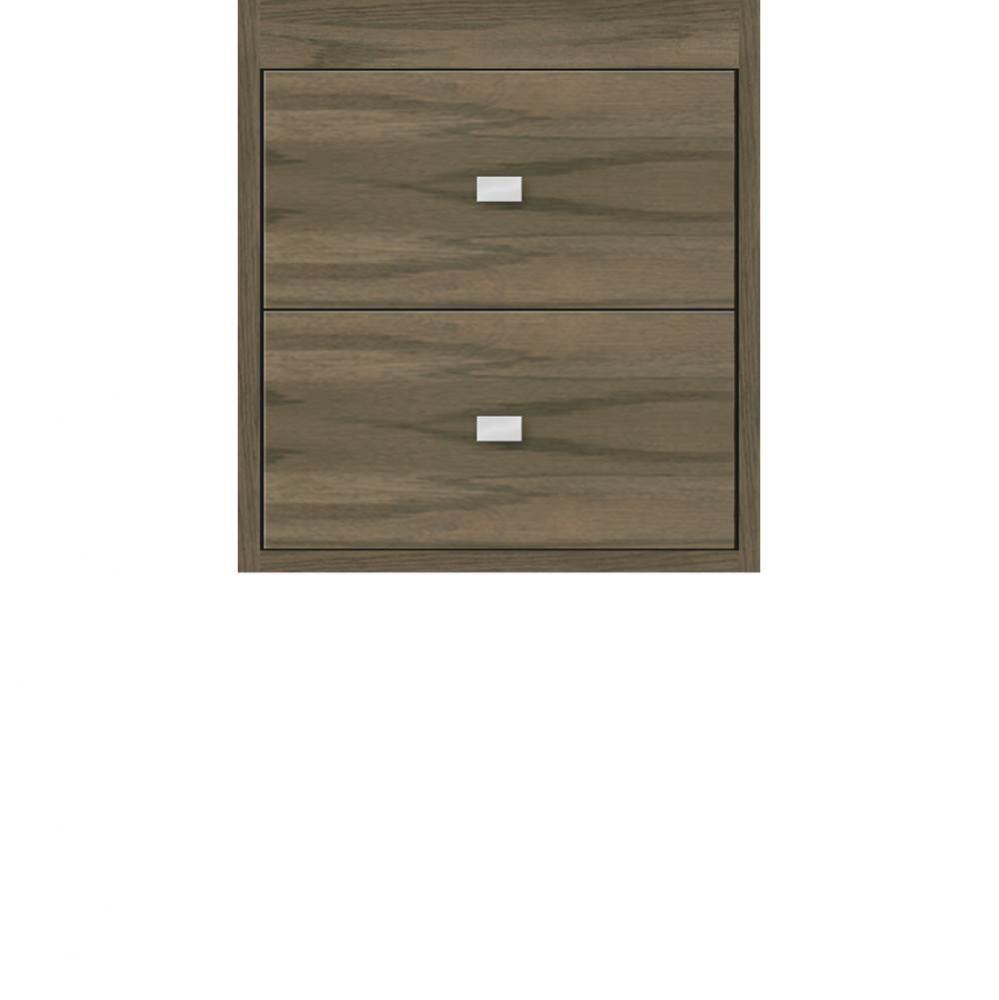 18 X 21 X 19.75 Sodo Inset Wall Mount Drw Bank Slab Dusky Oak