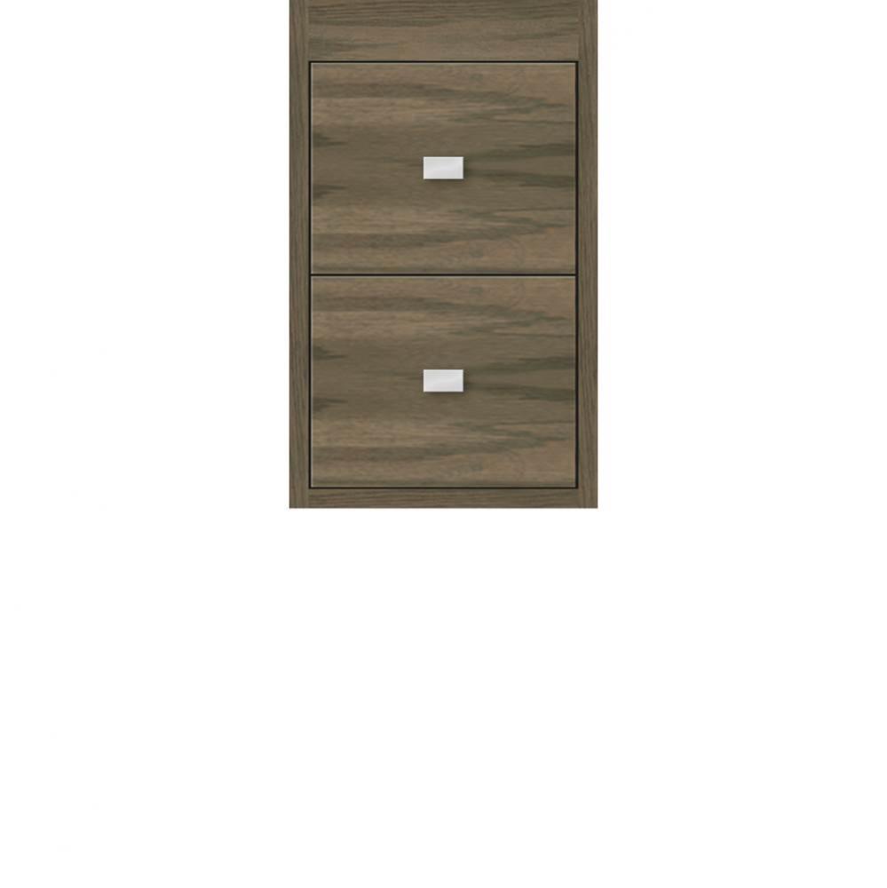 12 X 18.5 X 19.75 Sodo Inset Wall Mount Drw Bank Slab Dusky Oak