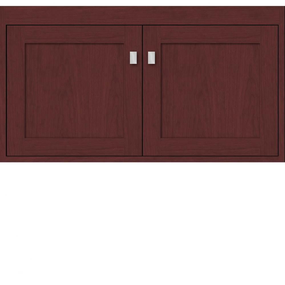 36 X 18.5 X 19.75 Sodo Inset Wall Mount Vanity Shaker Dk Cherry Std