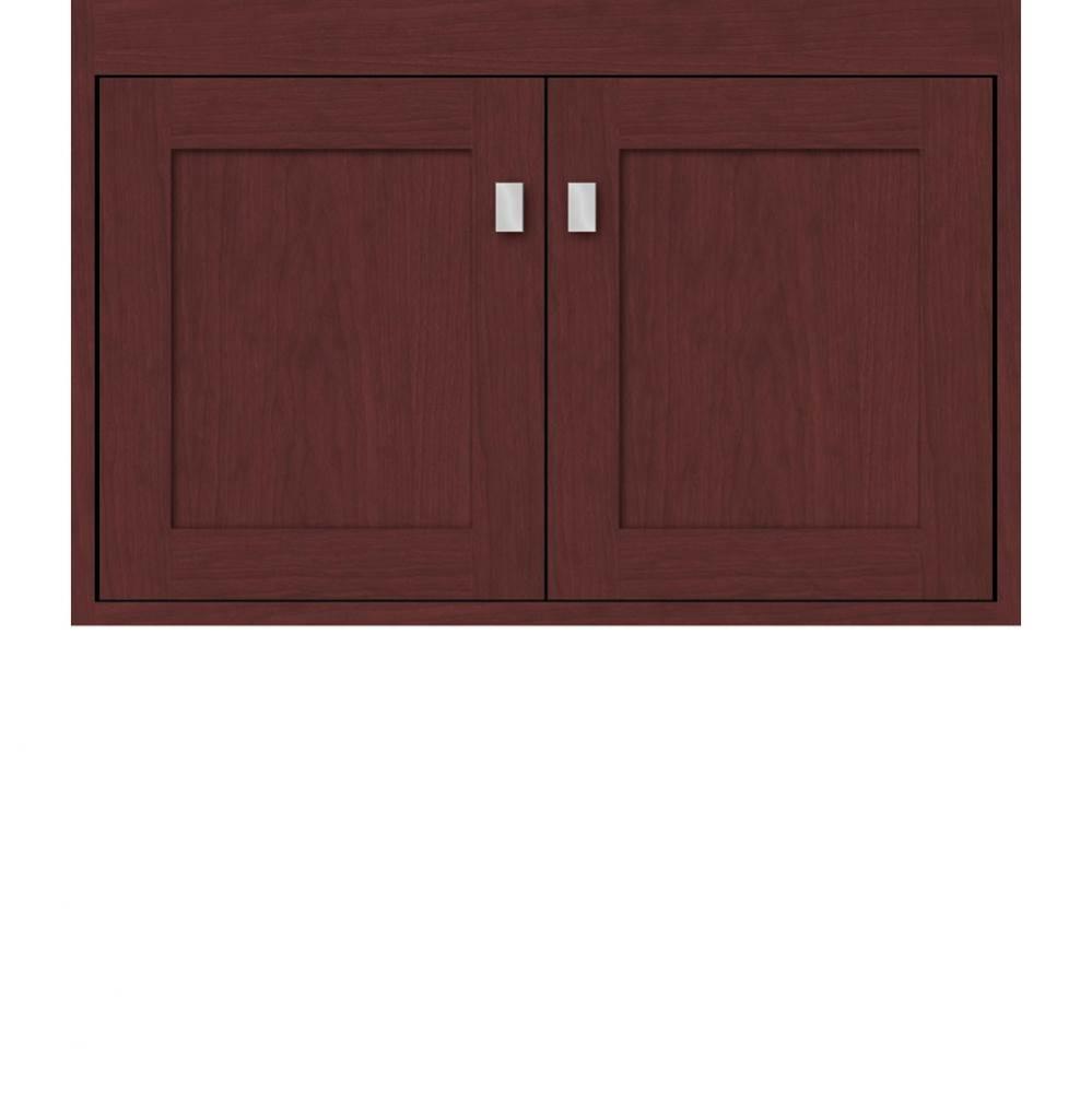 30 X 18.5 X 19.75 Sodo Inset Wall Mount Vanity Shaker Dk Cherry Std