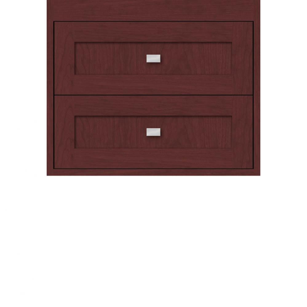 24 X 21 X 19.75 Sodo Inset Wall Mount Drw Bank Shaker Dk Cherry