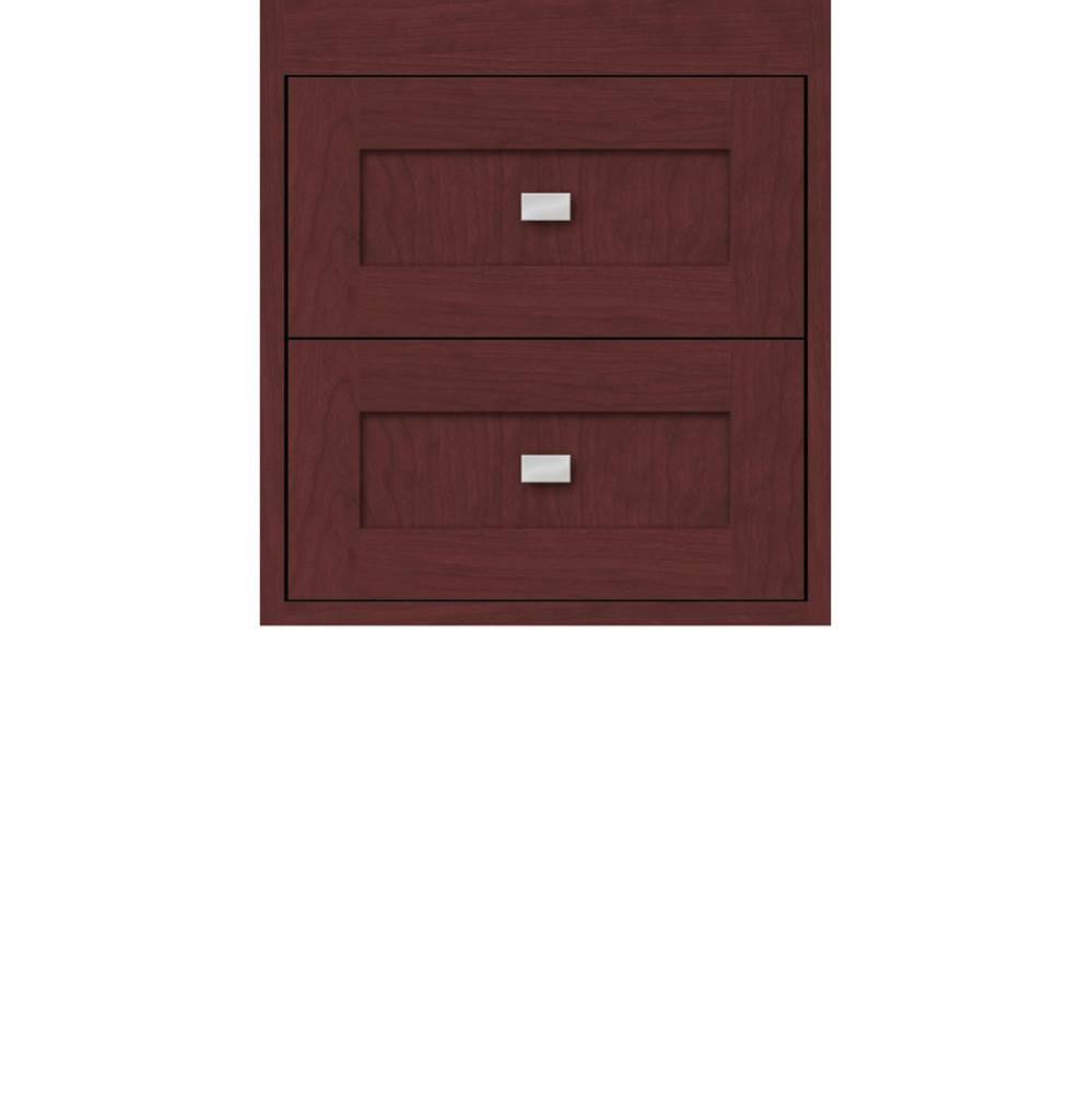 18 X 21 X 19.75 Sodo Inset Wall Mount Drw Bank Shaker Dk Cherry