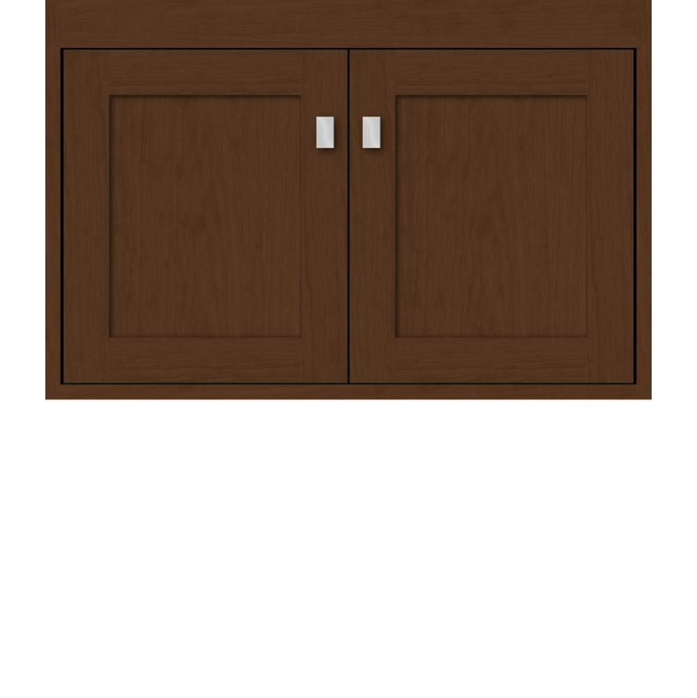 30 X 21 X 19.75 Sodo Inset Wall Mount Vanity Shaker Pecan Cherry Std