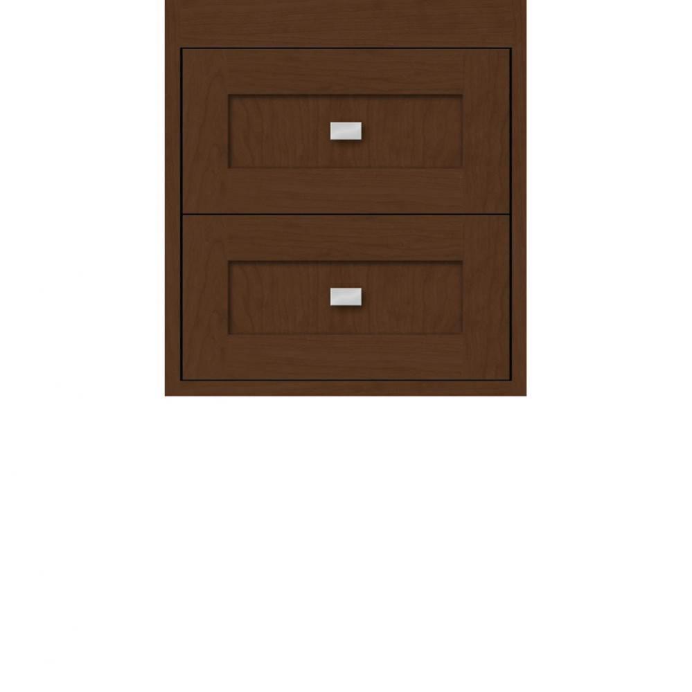 18 X 21 X 19.75 Sodo Inset Wall Mount Drw Bank Shaker Pecan Cherry