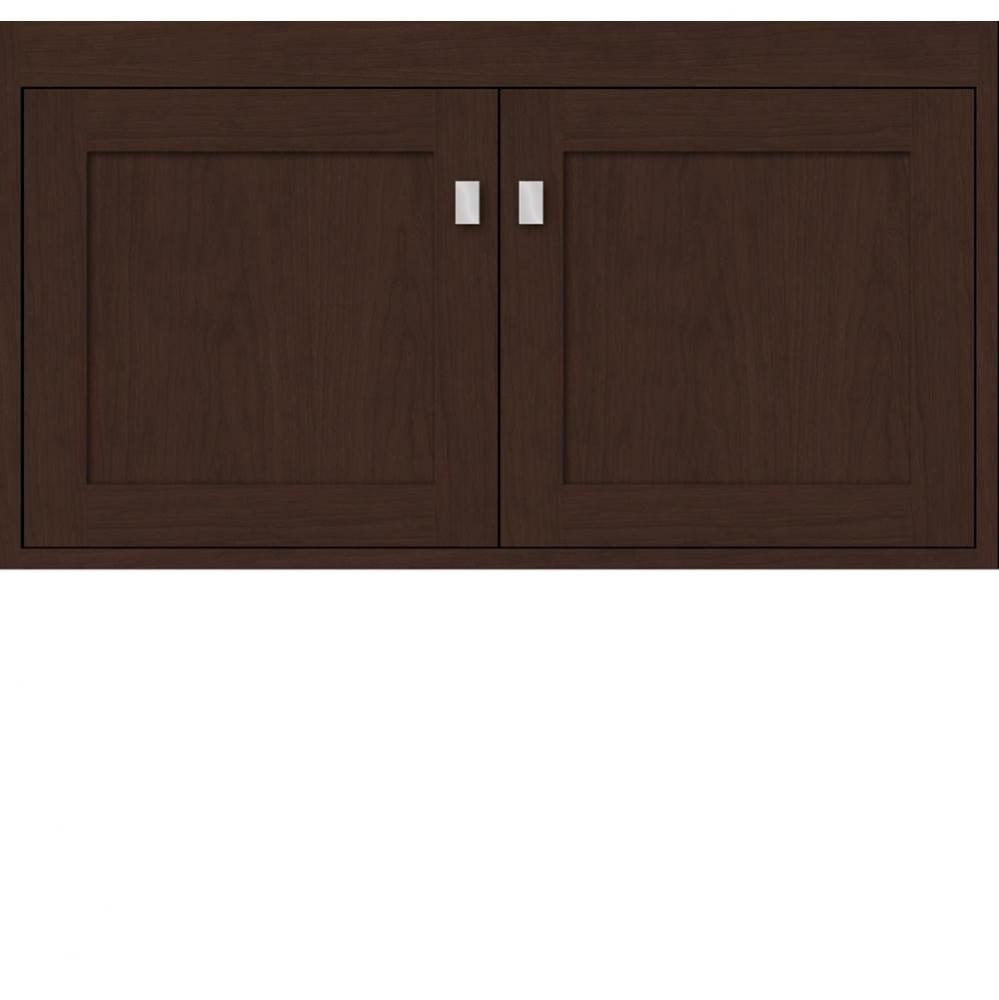 36 X 21 X 19.75 Sodo Inset Wall Mount Vanity Shaker Choc Cherry Std