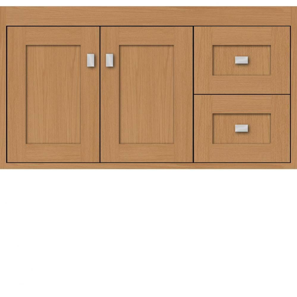 36 X 18.5 X 19.75 Sodo Inset Wall Mount Vanity Shaker Nat Oak Rh